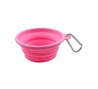 FouFou Dog FFDPET Gamelle de Voyage Pliable en Silicone pour Chiens et Chats, Petite Taille, Rose