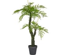 Fougère arborescente sur tige de mousse 80cm verte dans pot plastique 13,5x13cm plante d'intérieur artificielle décorative