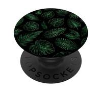 Fougère bohème Vert Olive botanique inspirée des Feuilles PopSockets PopGrip Adhésif