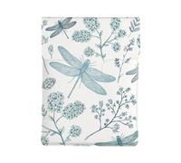 Fougère Libellule Bleue botanique,Housse en Cuir synthétique pour Ordinateur Portable, Sacoche pour Ordinateur Portable, Sacoche pour Tablette