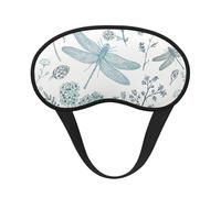 Fougère Libellule Bleue Botanique,Masques de sommeil occultants, cache-yeux couvrants, masques de sommeil anti-lumière