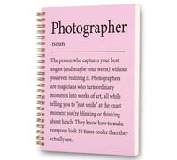 FOUGSTA Carnet à spirale pour photographe - 160 pages (80 feuilles) - Planificateur de prise de vue pour professionnels, grille à points de 20,3 x 15,2 cm avec citation « Angle Magician » - XXR16