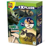 Fouille de dinosaures et de squelettes 2 en 1 - Tricératops - SES CREATIVE