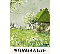 Foujita Normandy France Railway Travel Advert Art Print Canvas Premium Wall Decor Poster Mural Chemin de fer Voyage La publicité mur Déco Affiche