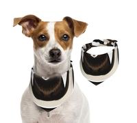 Foulard à cercles concentriques marron pour animal domestique, bandanas pour chien, printemps, été, en coton doux, accessoires réglables pour petites, moyennes et grandes, filles, garçons, chiots