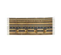 Foulard à franges en cachemire égyptien pharaonique fresques - Écharpe légère pour femme, écharpe carrée, longue couverture décorative