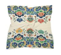 Foulard à motif de bordure chinoise, léger et élégant, en satin, style bohème, idéal pour les cheveux. Bandana, bandeau, mouchoir, foulard en soie à glisser dans un sac ou à porter autour du cou.