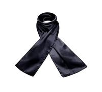 Foulard à nouer 100 % pure soie naturelle Tissu très léger et fin Doux pour la peau Élégant et intemporel Touche finale luxueuse pour n'importe quelle tenue Unisexe - noir - taille unique