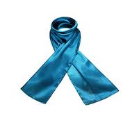 Foulard à nouer 100 % pure soie naturelle Tissu très léger et fin Doux pour la peau élégant et intemporel Touche finale luxueuse pour n'importe quelle tenue Unisexe - bleu - taille unique