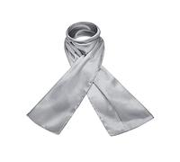 Foulard à nouer 100 % pure soie naturelle Tissu très léger et fin Doux pour la peau élégant et intemporel Touche finale luxueuse pour n'importe quelle tenue Unisexe - gris - taille unique