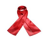 Foulard à nouer 100 % pure soie naturelle Tissu très léger et fin Doux pour la peau élégant et intemporel Touche finale luxueuse pour n'importe quelle tenue Unisexe - rouge - taille unique