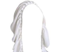 Foulard à volants avec bordure en dentelle blanche pour nonne