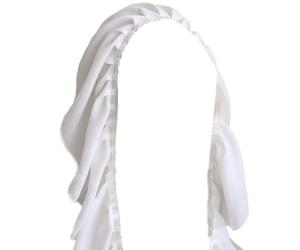 Foulard à volants avec bordure en dentelle blanche pour nonne