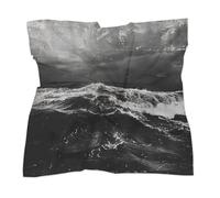 Foulard abstrait à motif granuleux, effet soie, léger et tendance, style bohème, idéal pour les cheveux. Bandana, bandeau, mouchoir, foulard en soie à glisser dans un sac ou à porter autour du cou.