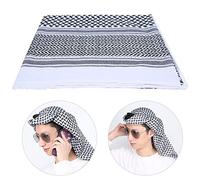 Foulard Arabe pour Hommes, Bandeau Keffiyeh en Polyester, Foulard Musulman, Costume, Foulard Arabe pour Hommes, pour L'Arabie Saoudite, Dubaï, Émirats Arabes Unis, Voyage (Grille