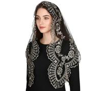 Foulard avec broderie en dentelle, bal de fin d'année | Bandeau en dentelle approprié avec une belle broderie pour les fêtes sacrées et décontractées et religieuses