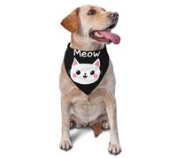 Foulard Bandana pour Chien imprimé Chat Miaou, Ajustable, Triangulaire, Lavable, pour Anniversaire, fête, Vacances