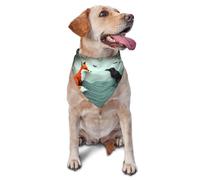 Foulard Bandana pour Chien imprimé Corbeau et Renard en Papier, Ajustable, Triangulaire, pour Animal de Compagnie, Foulard Lavable pour Chiot, idéal pour Les fêtes d'anniversaire ou de Vacances.