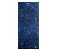Foulard bleu plissé à imprimé floral et le nom de la marque brodé