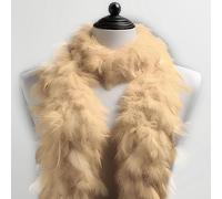 Foulard boa à plumes env. 180 cm de long Fabriqué à partir de véritables plumes colorées - Accessoire de costume parfait pour Charleston années 20, Flapper, Carnaval, fête à thème, bricolage,