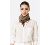 Foulard cachemire beige rayures rouges intemporel luxe Misciano