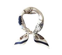 Foulard carré 100 % soie de mûrier, léger, 53 x 53 cm, Small