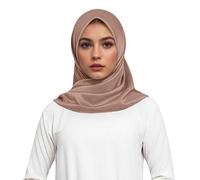 Foulard carré élégant en satin doux pour la tête, style musulman, idéal comme bandeau ou cache-cou. (KH2, One Size)