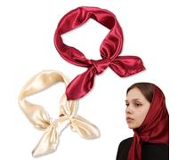 Foulard Carré Femmes, Foulards en Soie pour Femme, Foulard Carré Femmes Square Motif d'Impression Satin de Soie Bandanas Cheveux Bandeau Mouchoir Echarpe Carré