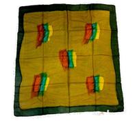 Foulard Carré Ocre Soie