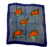 Foulard Carré Soie Bleue