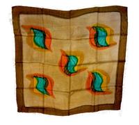 Foulard Carré Soie Ocre