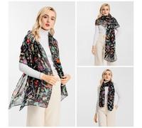 Foulard Châle Femme Écharpe pour Printemps Automne Hiver Étole Longues Scarf pour Mariage Soirée Fête Plage Respirant 180CM x 70CM