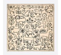 Foulard chiens Sketch écru UN