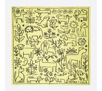 Foulard chiens Sketch jaune clair UN