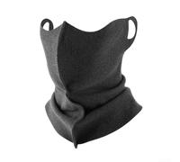 Foulard coupe-vent de cyclisme avec ajustement réglable, cache-cou chaud pour sports de plein air, masque facial en polyester doux mélangé, 2 pièces incluses (beige)