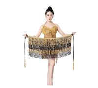 Foulard Danse Orientale 13 couleurs de glands de danse du ventre, écharpes de hanche, accessoires de ceinture for femmes, ceinture de danseuse du ventre à 4 couches, écharpe de hanche à paillettes bri