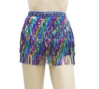 Foulard Danse Orientale avec PièCes, Ceinture de vêtements d'entraînement de danse du ventre for femmes, accessoires de danse du ventre, écharpe de hanche DJ discothèque, chaîne de taille(Blue1)