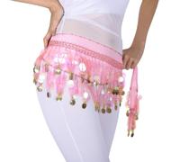 Foulard Danse Orientale avec PièCes, Écharpe de Hanche de Danse du Ventre avec Paillettes Pendantes, for Danseuse du Ventre, Jupes à chaîne de Taille, 11 Couleurs, vêtements de Danse de scène Mignons