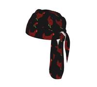 Foulard de cyclisme respirant à séchage rapide pour moto Motif poulet Rouge