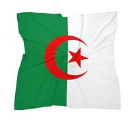 Foulard de festival culturel,bandana simple face avec motif drapeau algérien pour emballage cadeau/décoration intérieure,45,7 x 45,7 cm,63,5 x 63,5 cm,blanc,45,7 x 45,7 cm