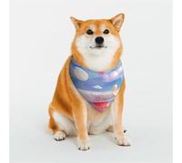 Foulard de fête pour animal domestique motif ballon élégant triangle écharpe bandana accessoire pour animal de compagnie, lavable pour fille, garçon, chien ou chat, taille L