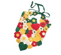 Foulard de fleurs au crochet populaire pour femmes filles printemps automne bandeau décoratif bandeau musique festival cheveux ornement