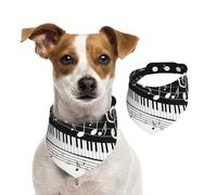 Foulard de Noël avec touches de piano avec notes de musique pour animal de compagnie, accessoire pour l'hiver, cadeau saisonnier et tenue de vacances