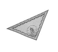 Foulard de rue simple réglable d'extérieur brodé triangles écharpe pour cérémonies religieuses et usage quotidien foulard traditionnel, Noir , Taille unique