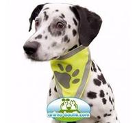 Foulard de sécurité - Jaune - Polyester - Phosphorescent - Bandes réfléchissantes