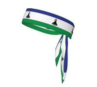 Foulard de Sport Double Face avec Bandeau et Motif Drapeau du Lesotho. Doux et Respirant, idéal pour Le Yoga, la Course à Pied et Le Fitness.