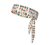 Foulard de sport double face avec impression d'illustration de cochon d'Inde - Multifonctionnel - Extensible - Décontracté - Léger