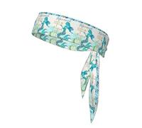 Foulard de sport double face avec impression sirène rétro - Multifonctionnel - Extensible - Décontracté - Léger