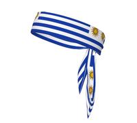 Foulard de Sport Double Face avec Motif Drapeau de l'Uruguay. Doux et Respirant, idéal pour Le Yoga, la Course à Pied et Le Fitness.