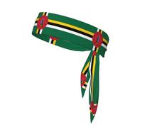 Foulard de Sport Double Face avec Motif Drapeau du Commonwealth de Dominique. Doux et Respirant, idéal pour Le Yoga, la Course à Pied et Le Fitness.